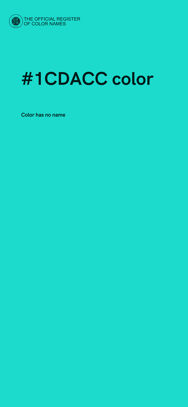 #1CDACC color image