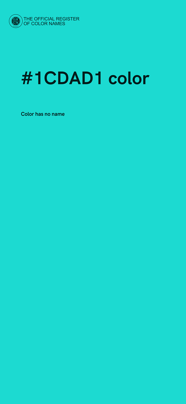 #1CDAD1 color image