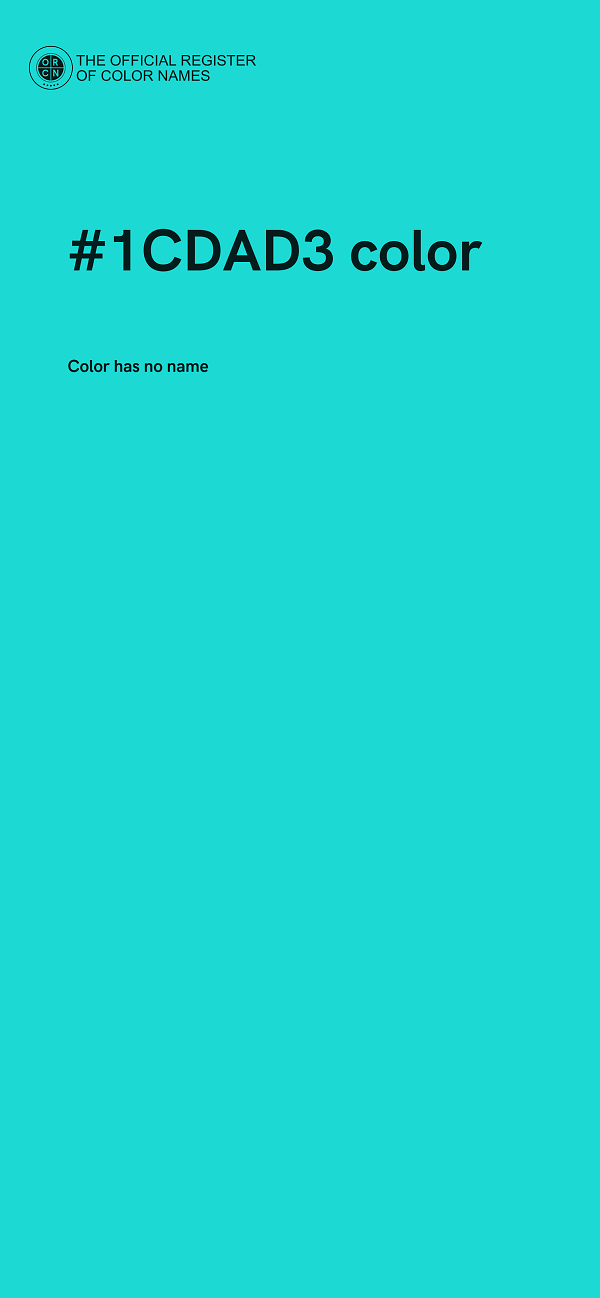 #1CDAD3 color image