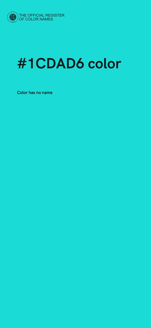 #1CDAD6 color image