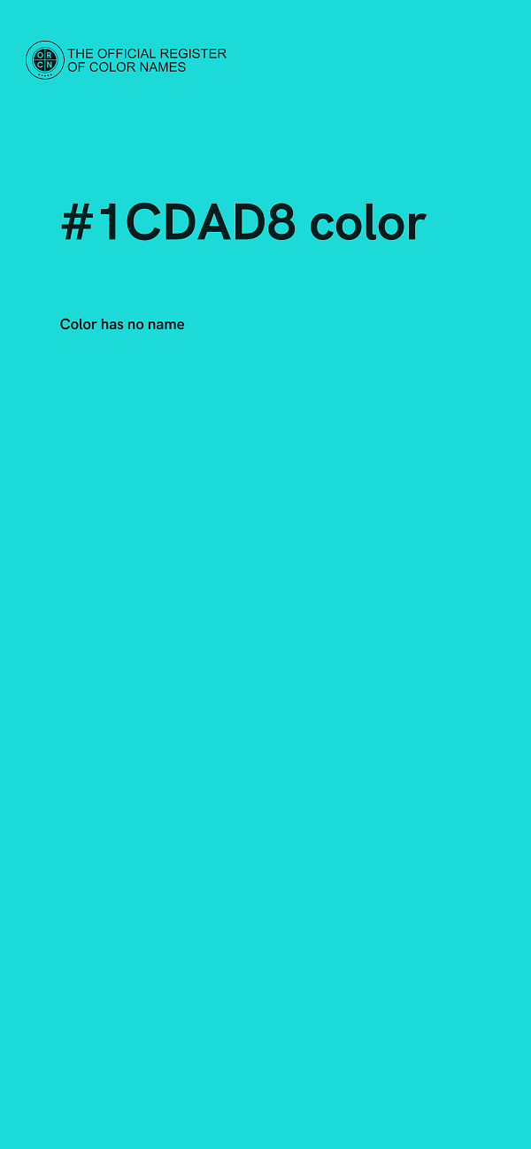 #1CDAD8 color image