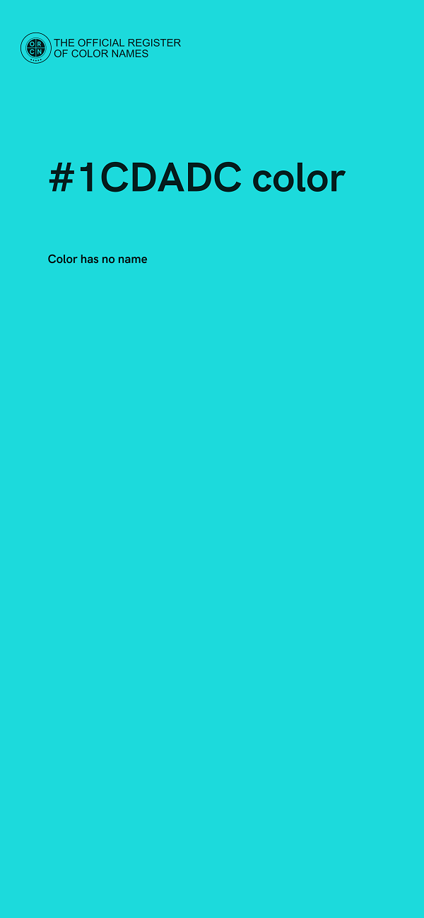 #1CDADC color image