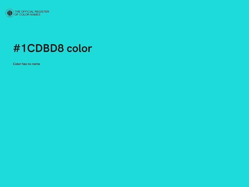 #1CDBD8 color image