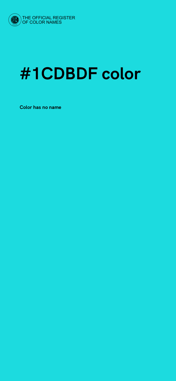 #1CDBDF color image