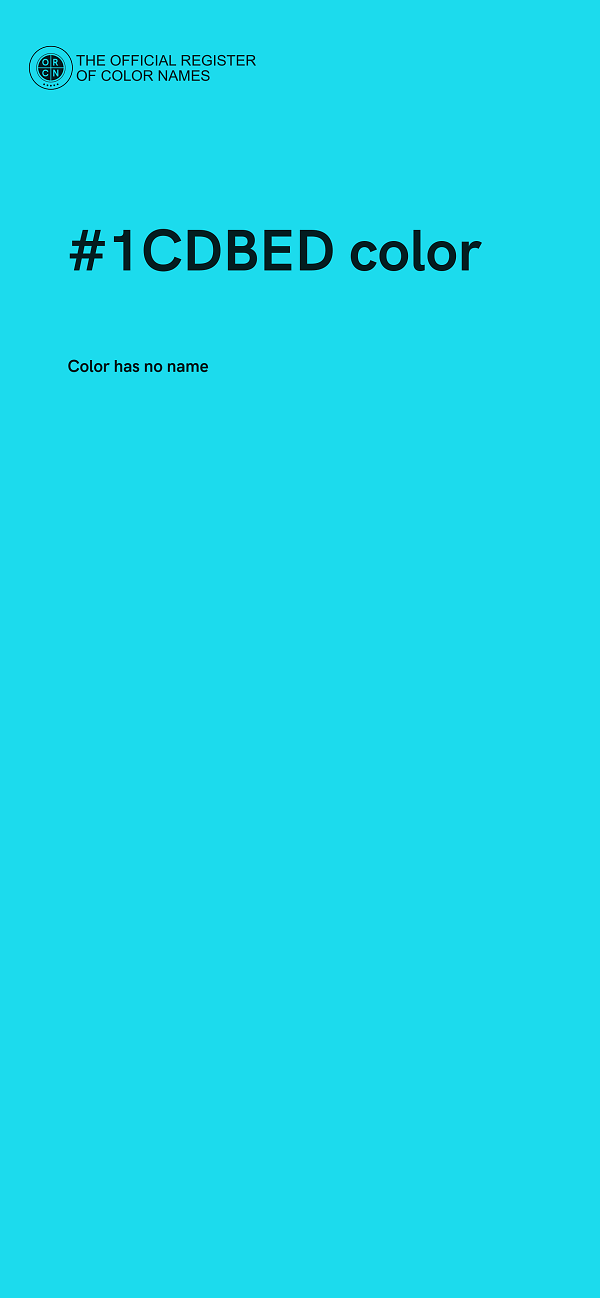 #1CDBED color image
