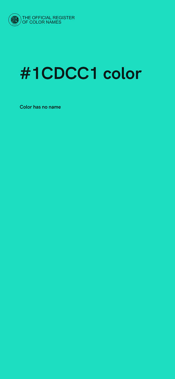 #1CDCC1 color image