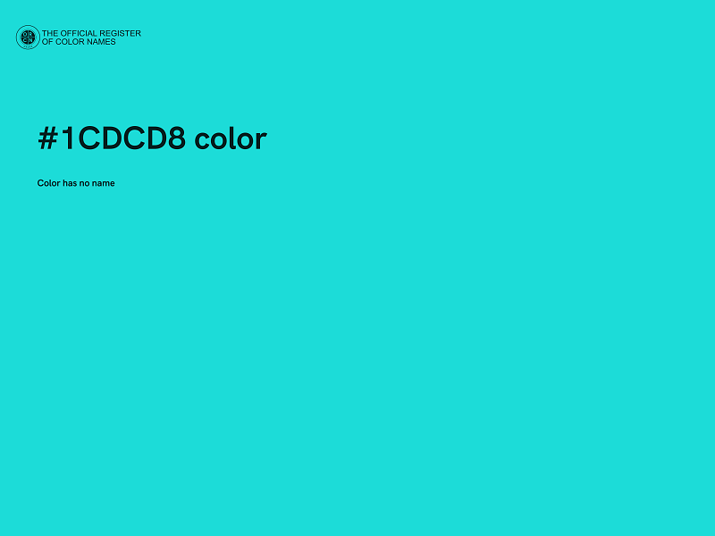 #1CDCD8 color image