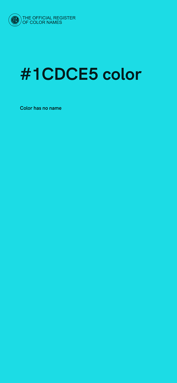 #1CDCE5 color image