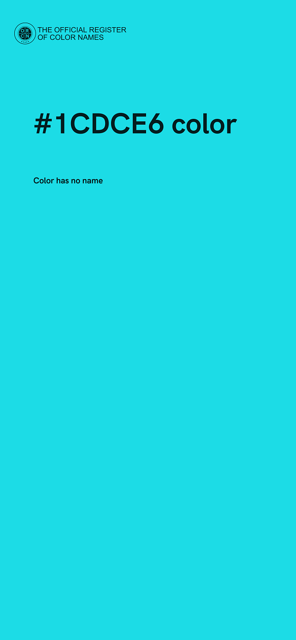 #1CDCE6 color image