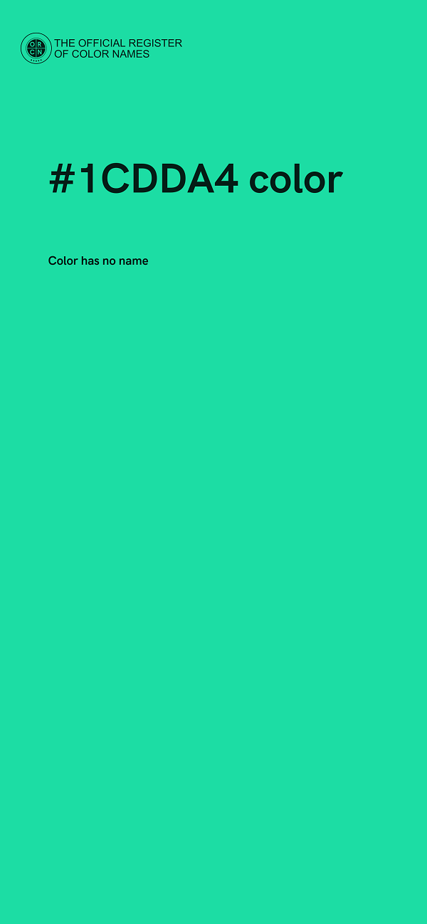 #1CDDA4 color image