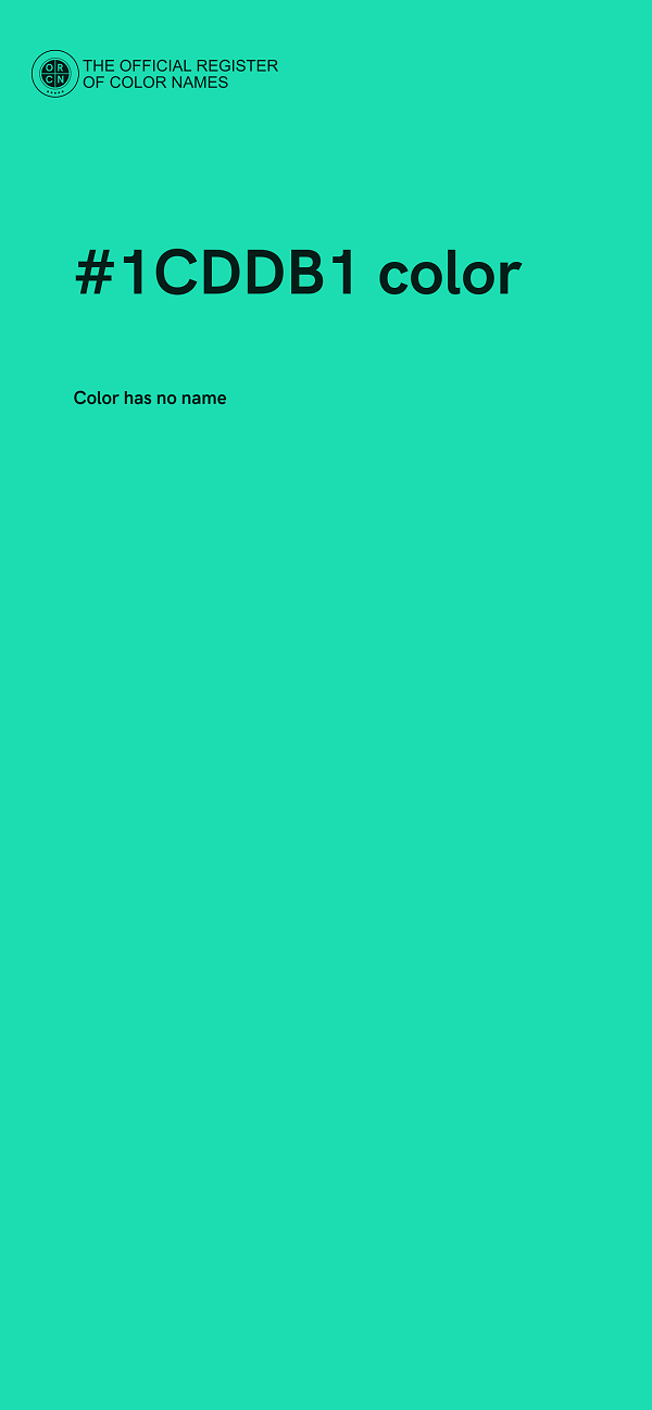 #1CDDB1 color image