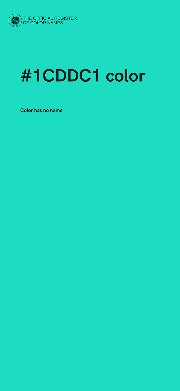 #1CDDC1 color image