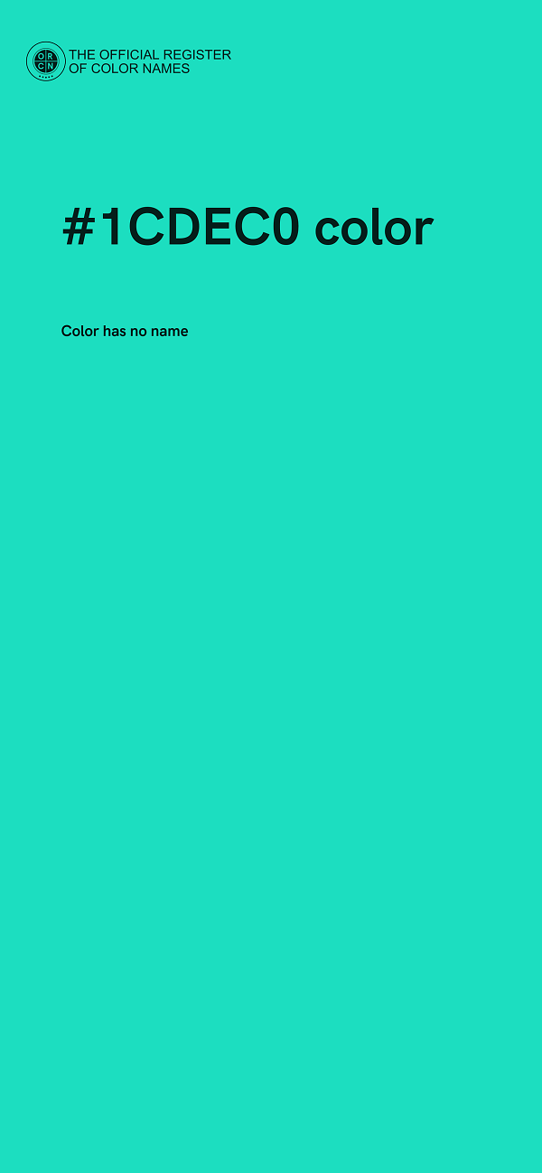 #1CDEC0 color image