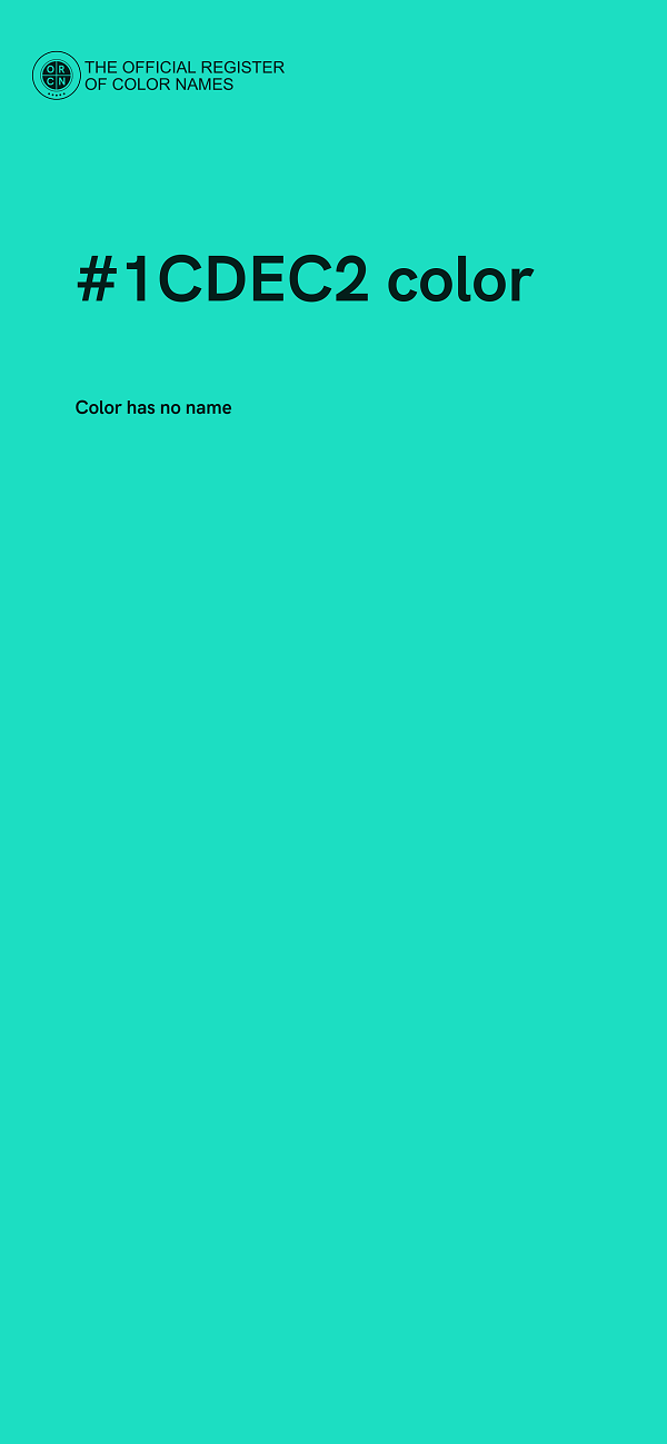 #1CDEC2 color image