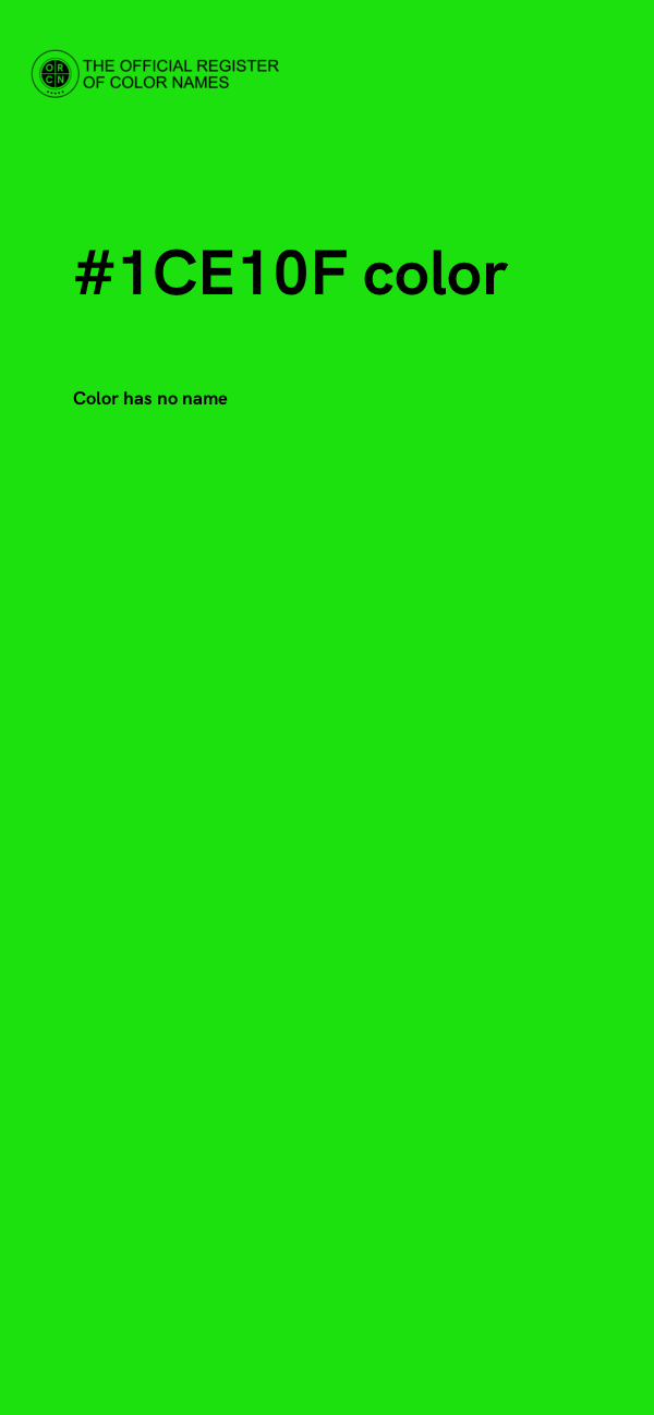 #1CE10F color image