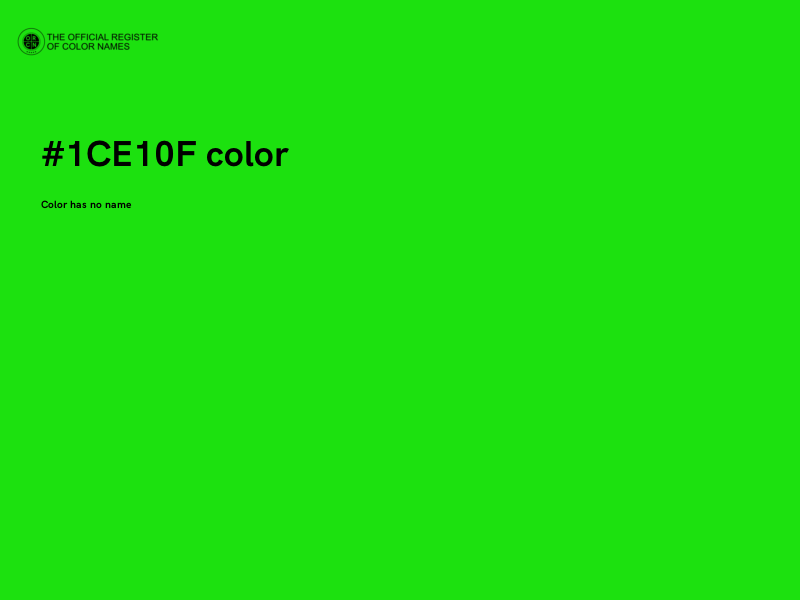 #1CE10F color image