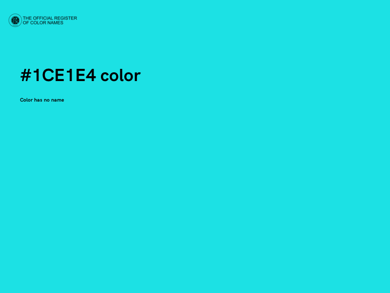 #1CE1E4 color image