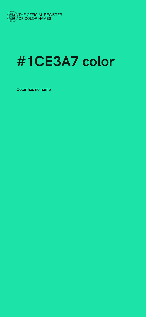 #1CE3A7 color image