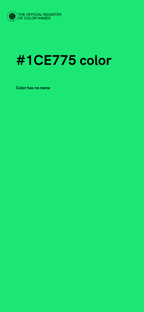 #1CE775 color image