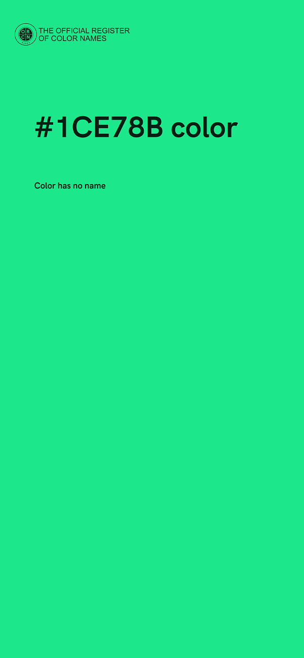 #1CE78B color image