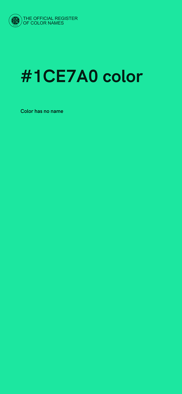 #1CE7A0 color image