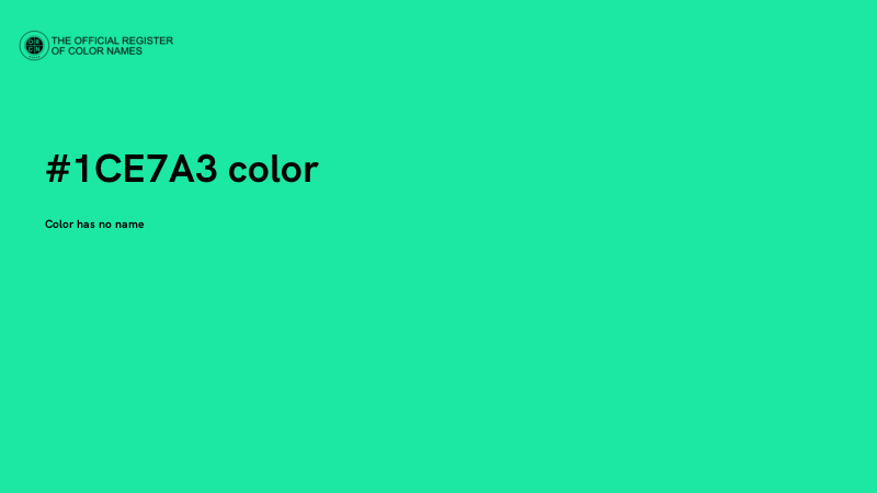 #1CE7A3 color image