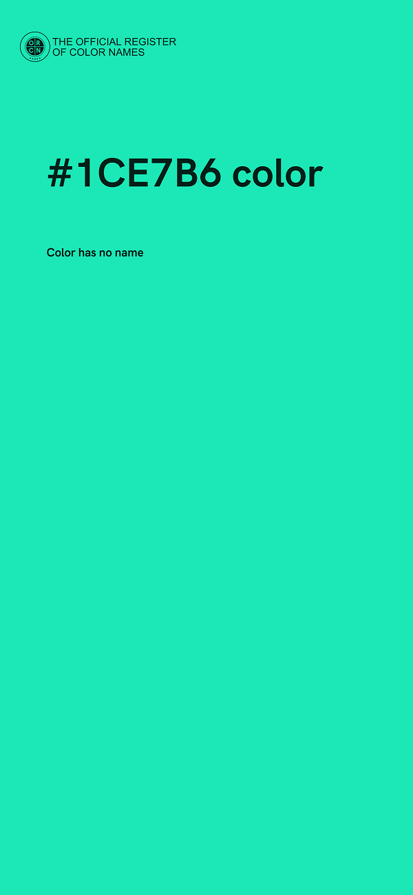 #1CE7B6 color image