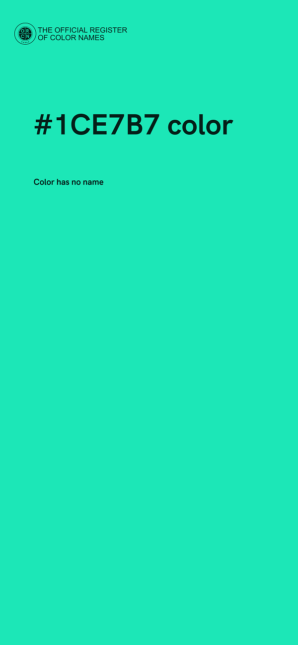 #1CE7B7 color image