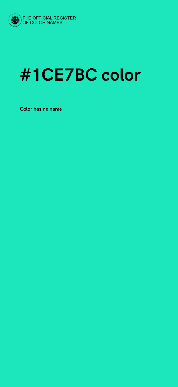 #1CE7BC color image