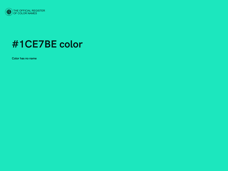 #1CE7BE color image