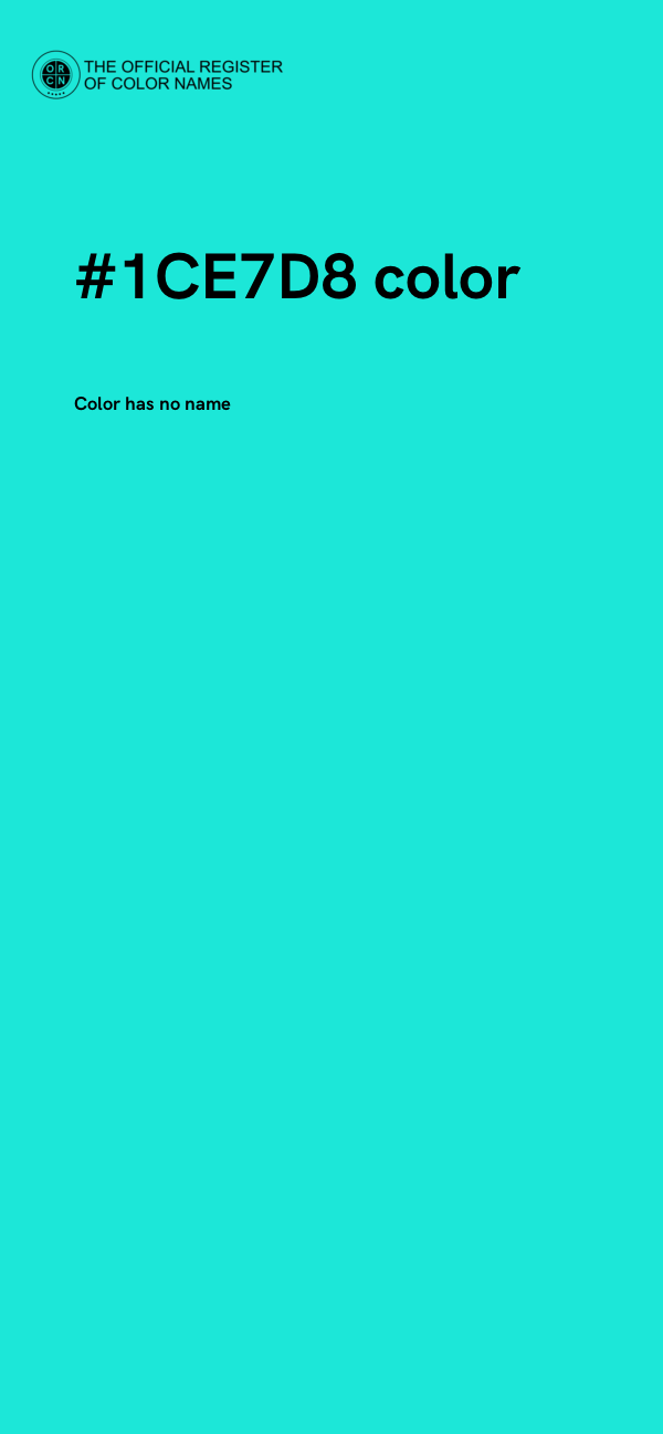 #1CE7D8 color image