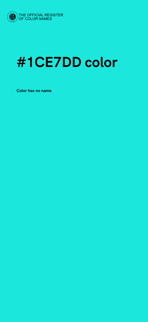 #1CE7DD color image