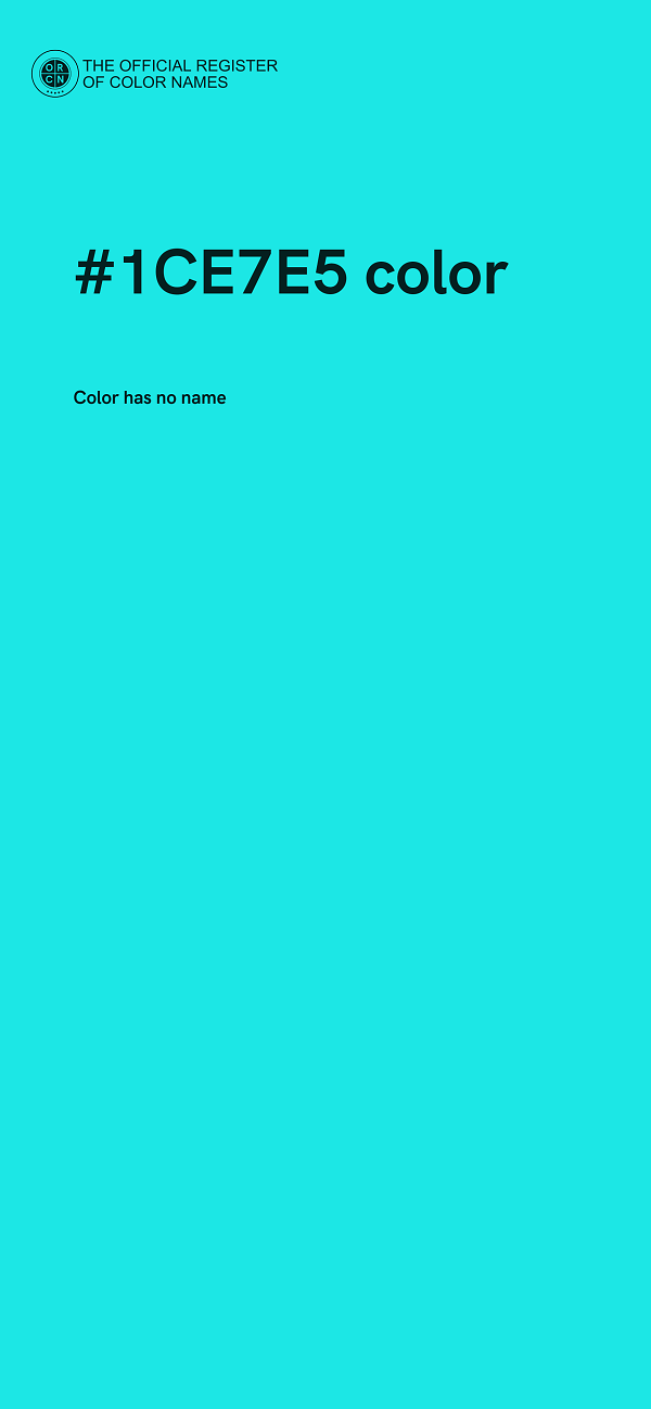 #1CE7E5 color image