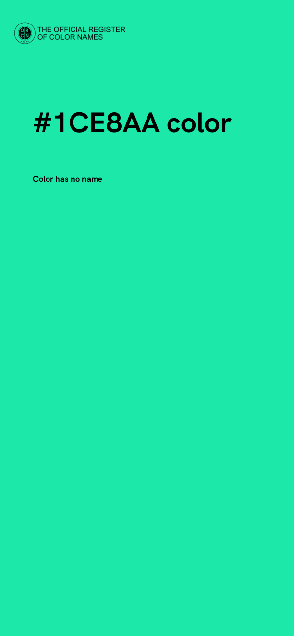 #1CE8AA color image