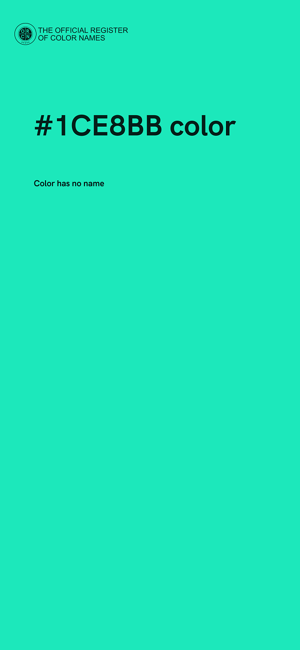 #1CE8BB color image