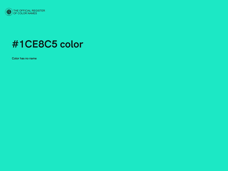#1CE8C5 color image