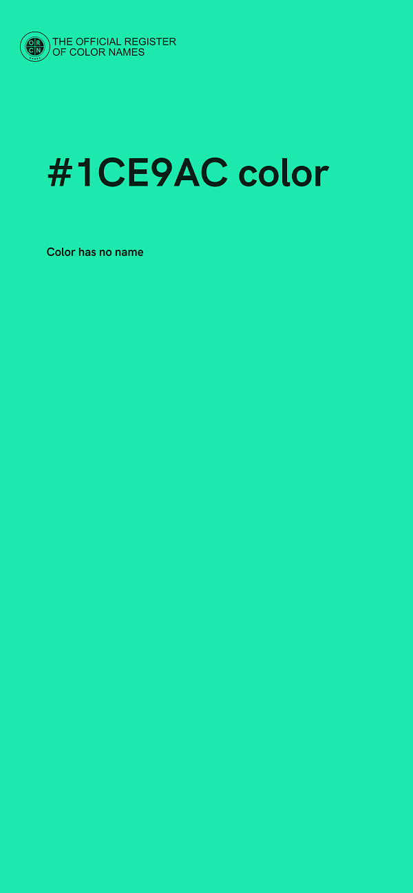 #1CE9AC color image