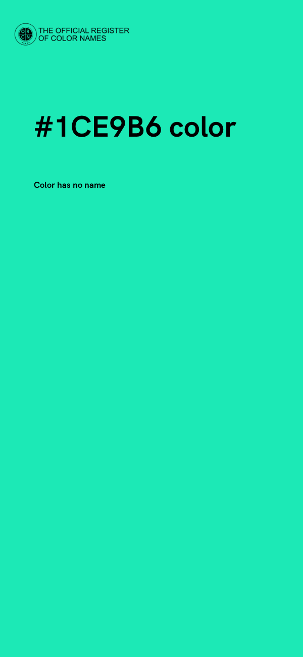 #1CE9B6 color image