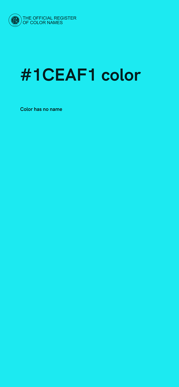 #1CEAF1 color image