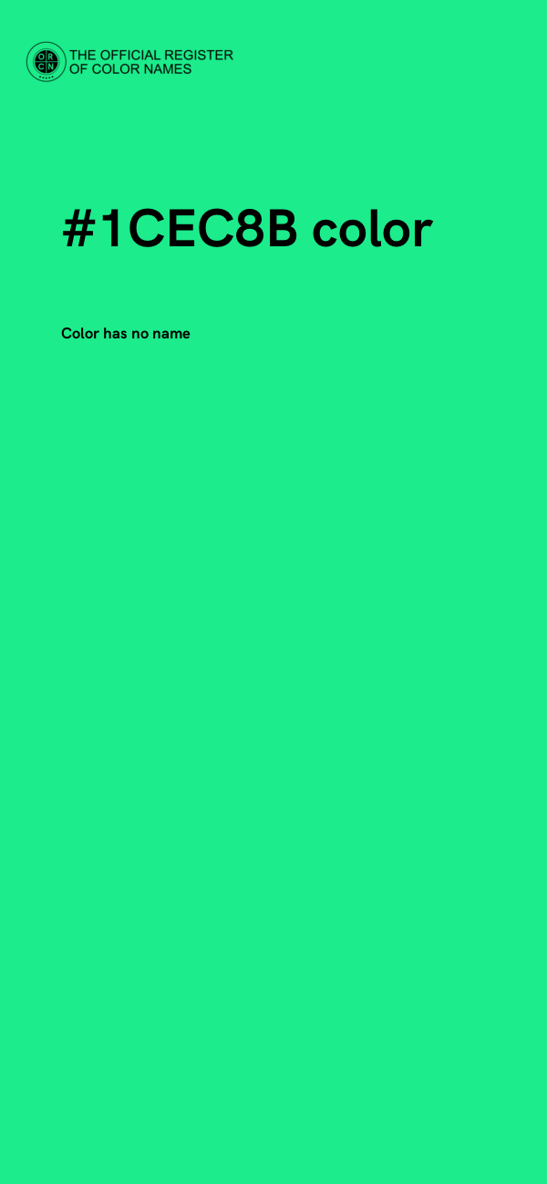 #1CEC8B color image