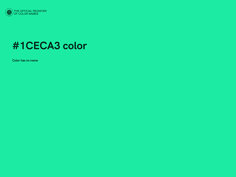 #1CECA3 color image
