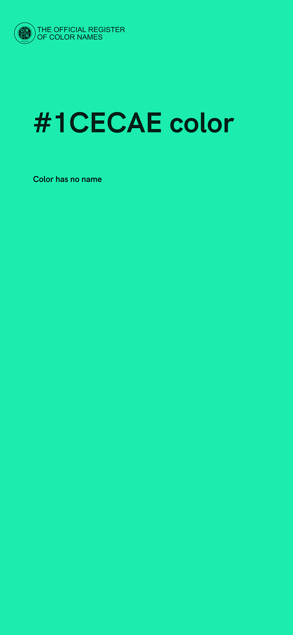 #1CECAE color image
