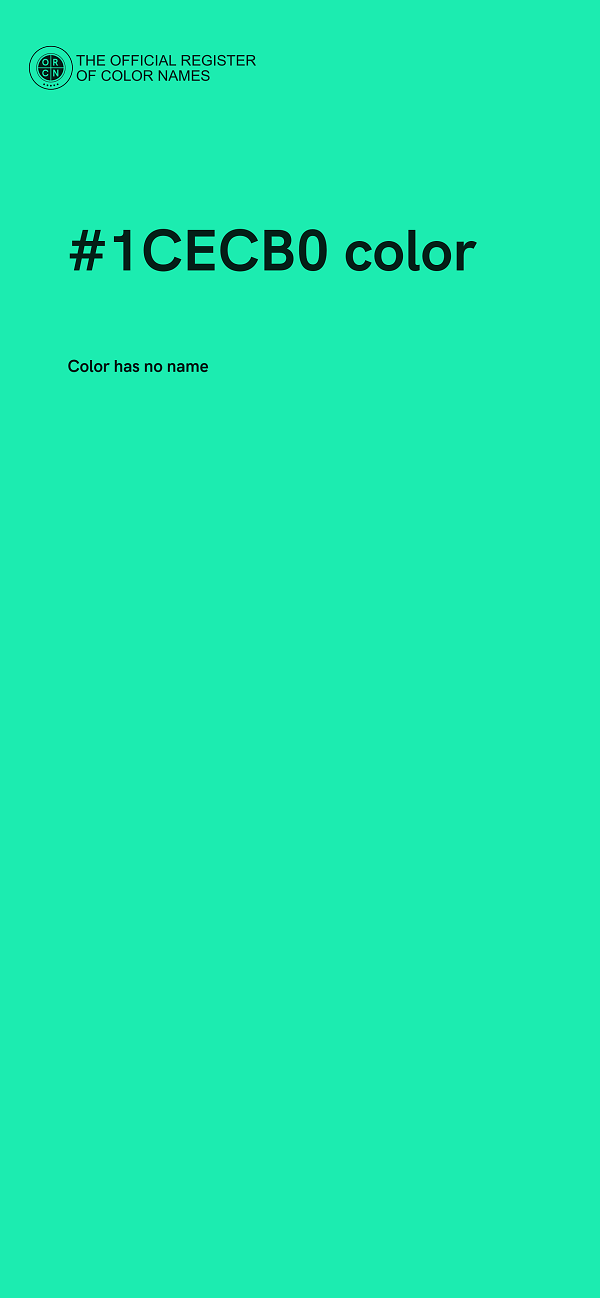 #1CECB0 color image