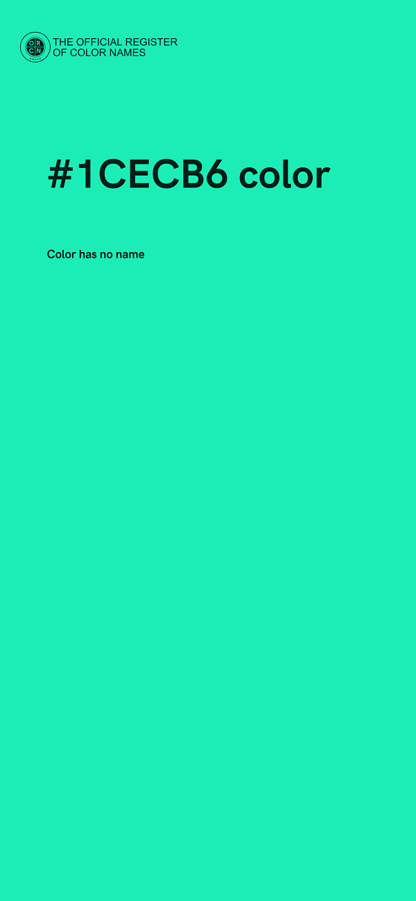 #1CECB6 color image