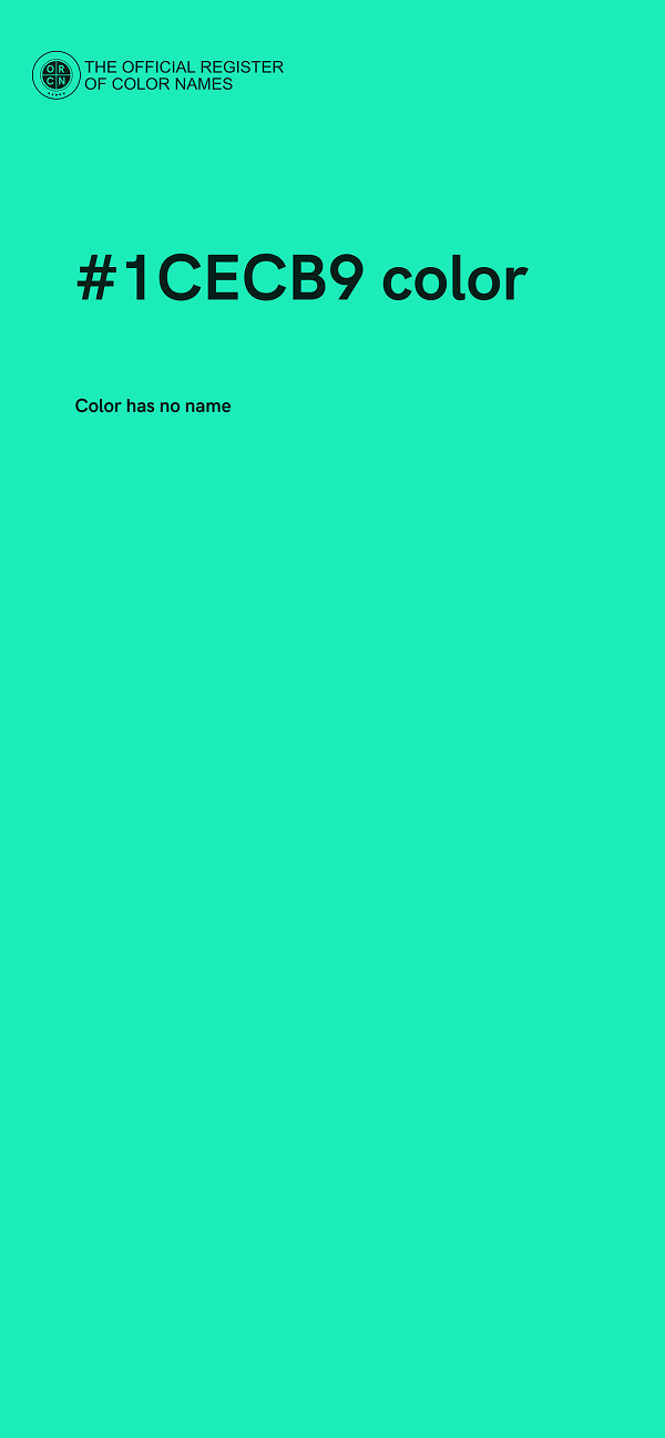 #1CECB9 color image