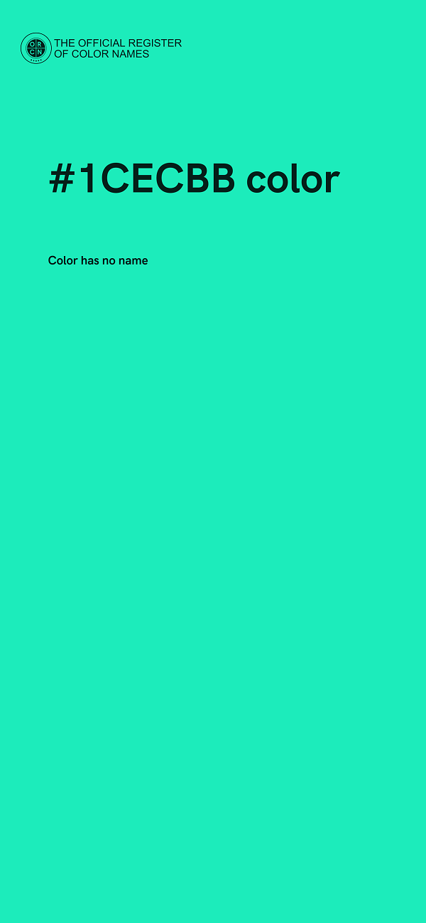 #1CECBB color image