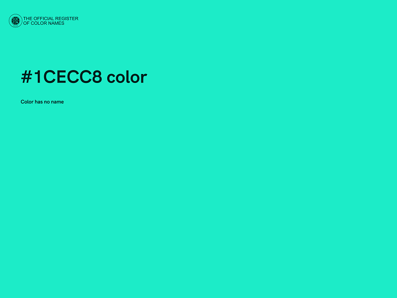 #1CECC8 color image