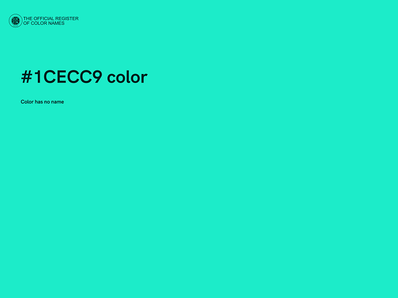 #1CECC9 color image