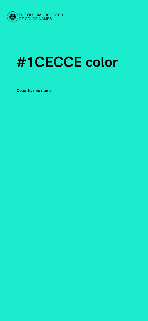 #1CECCE color image