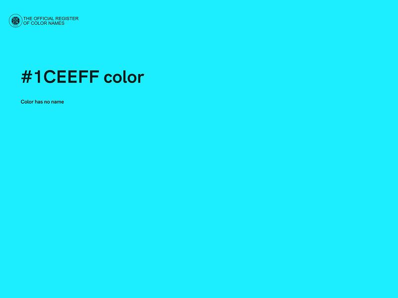 #1CEEFF color image